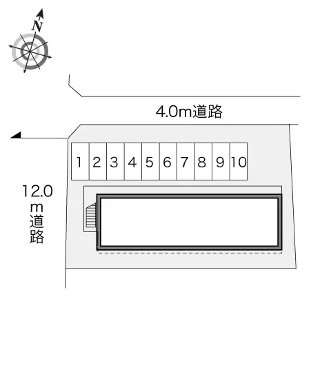 ★手数料０円★上尾市向山４丁目　月極駐車場（LP）